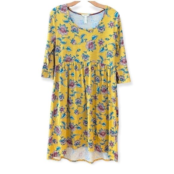 Matilda Jane M Mustard Yellow Liberty Floral Cottage Dress - Picture 1 of 9
